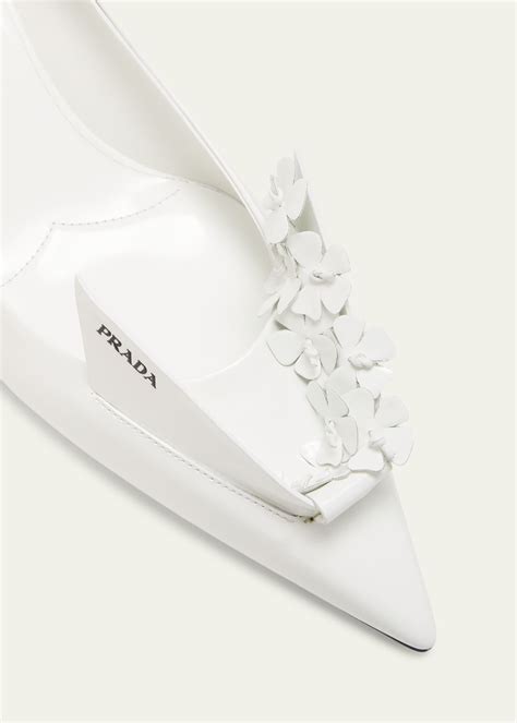 prada bouquet kitten heel pump.